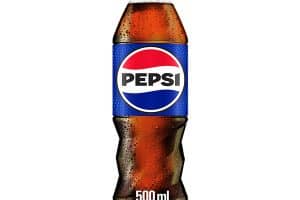 Sticlă de Pepsi 500ml cu design clasic și răcoritoare.